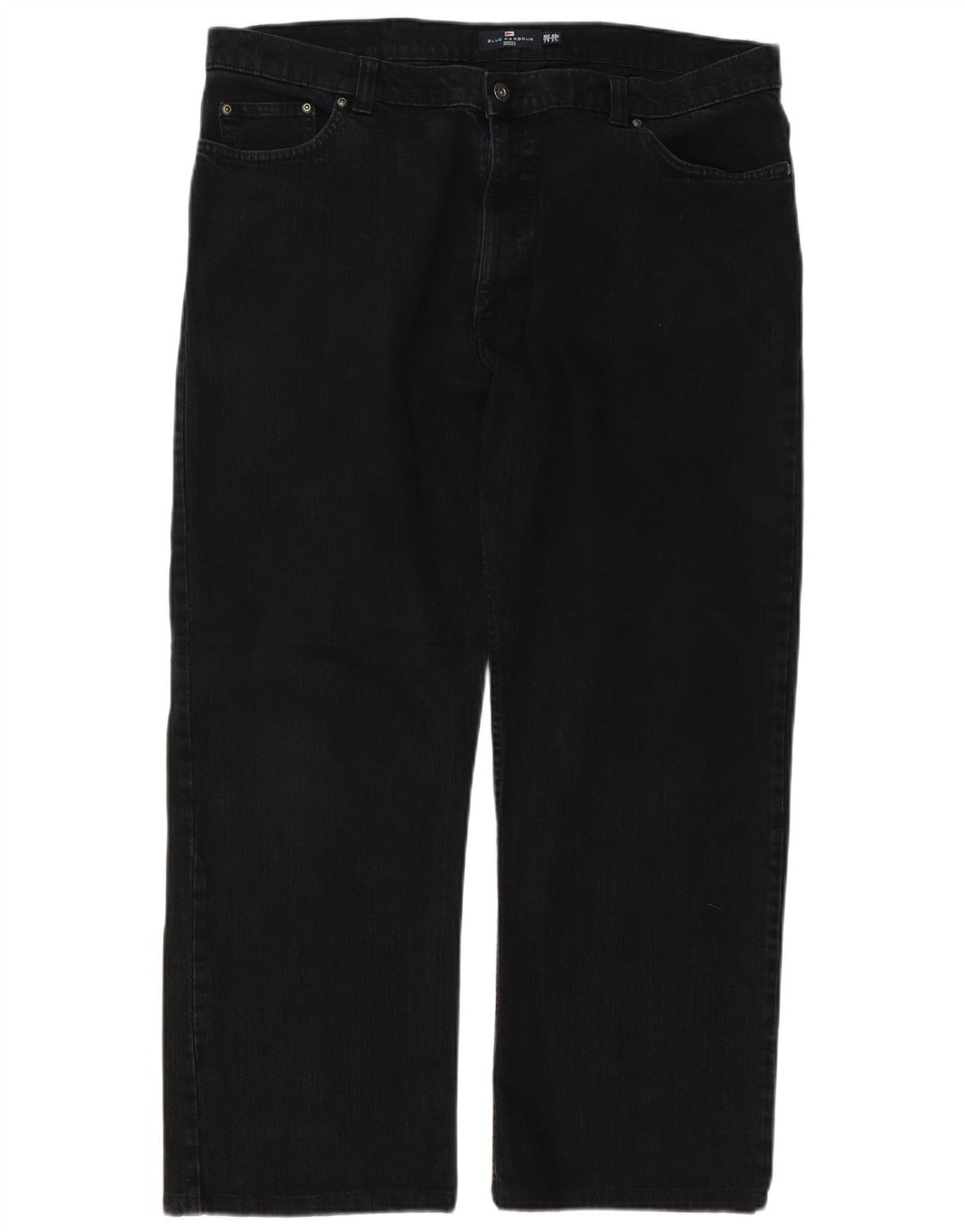 Marks & Spencer Mens Blue Harbour Straight Jeans W40 L28 Black Cotton