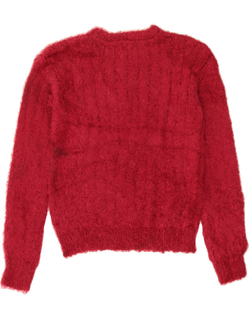 DKNY Girls Graphic Boat Neck Jumper Sweater 9-10 Years Medium Pink Vintage Dkny and Second-Hand Dkny from Messina Hembry 