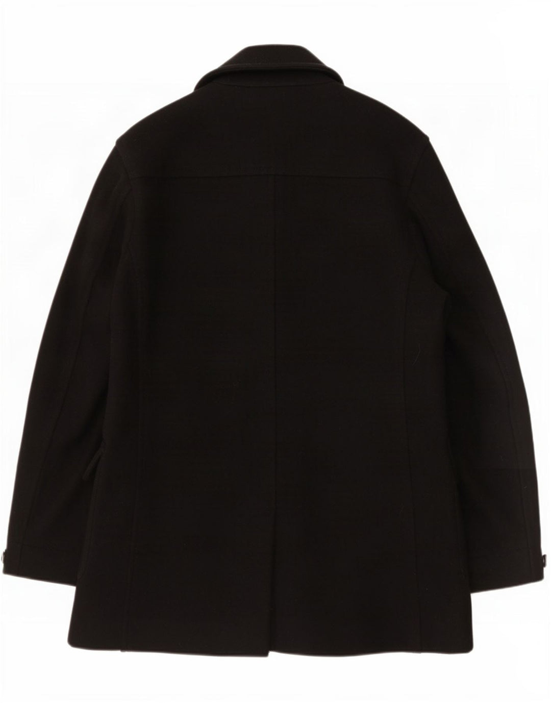 Calvin Klein Jeans Mens Pea Coat UK 40 Large Black Wool