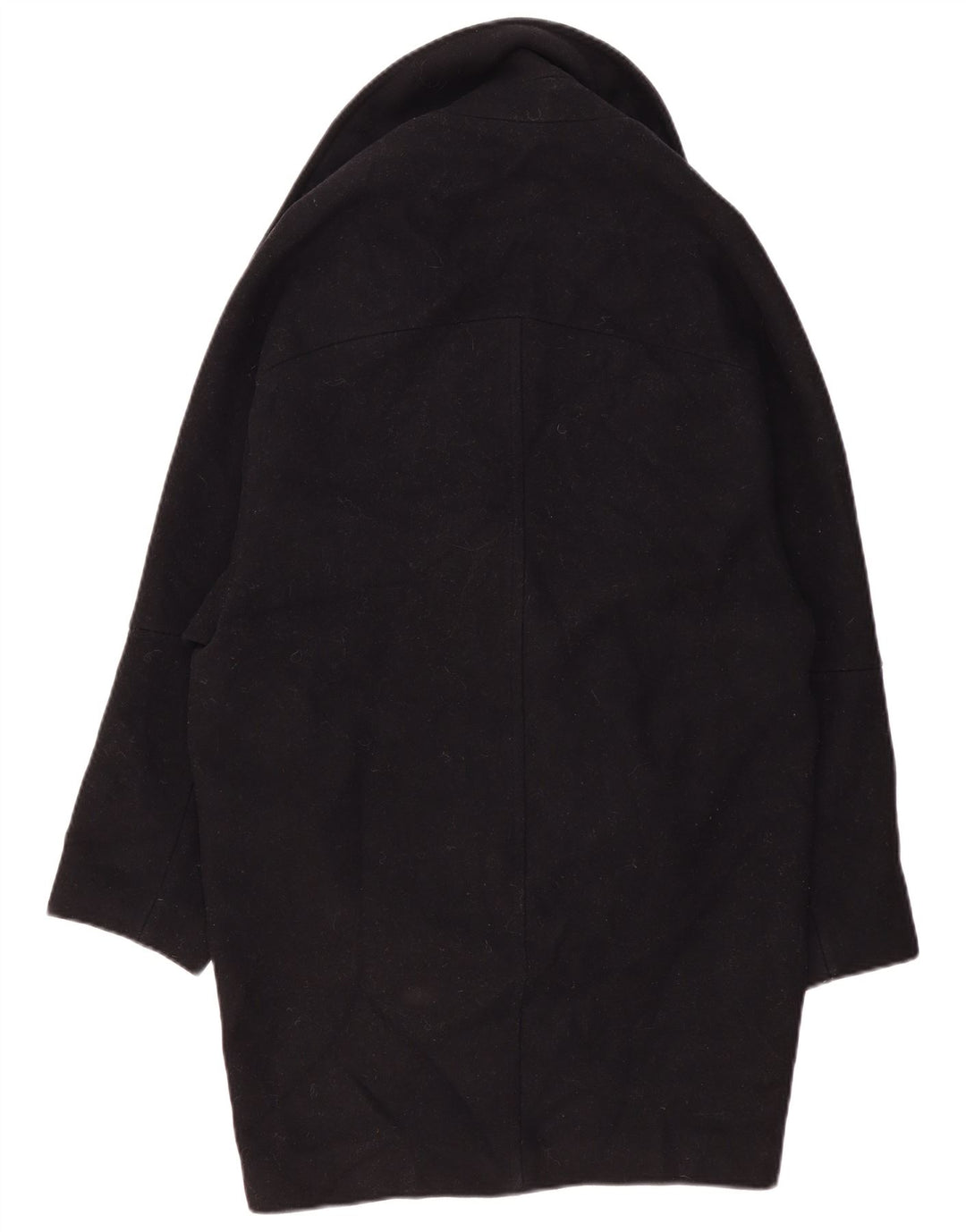 Zara Womens Oversized Double Breasted Coat UK 6 XS Black
