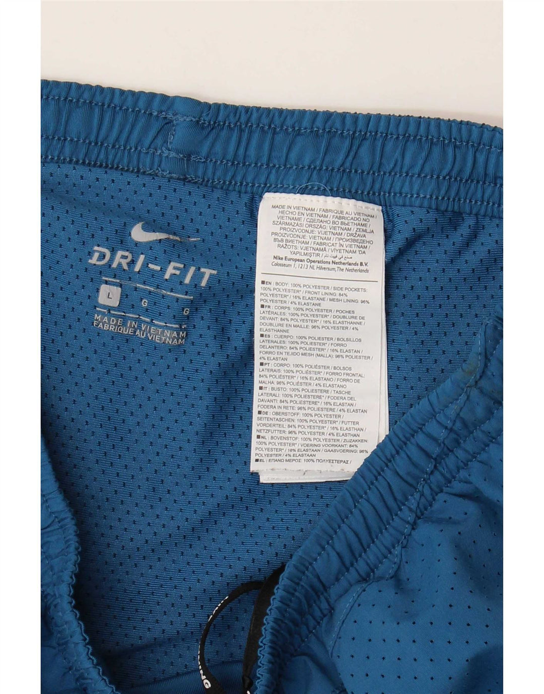 Nike Mens Dri Fit Sport Shorts Large Blue Polyester