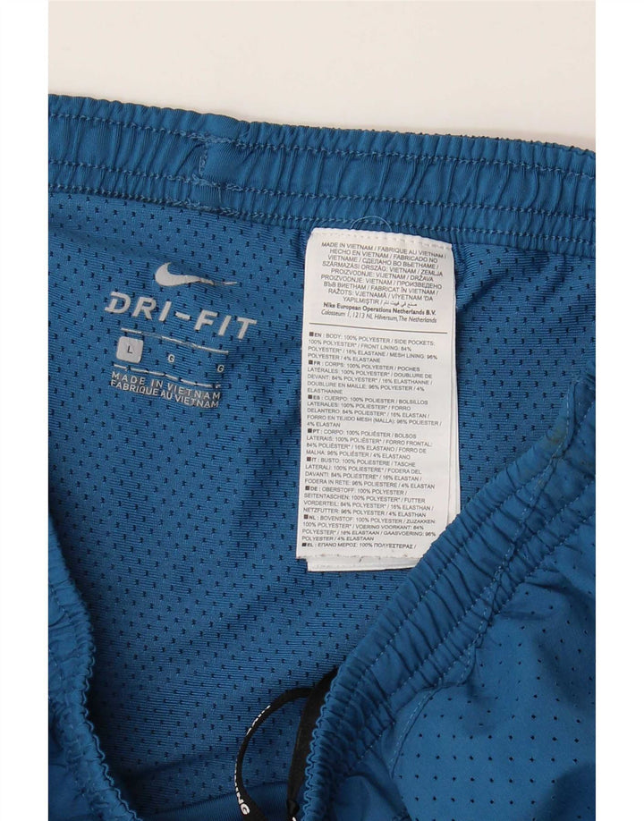 Nike Mens Dri Fit Sport Shorts Large Blue Polyester