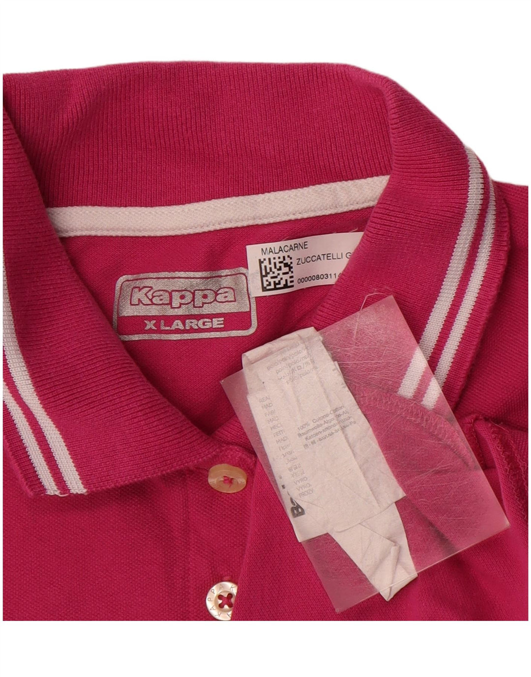 KAPPA Girls Polo Shirt 13-14 Years XL Pink Cotton
