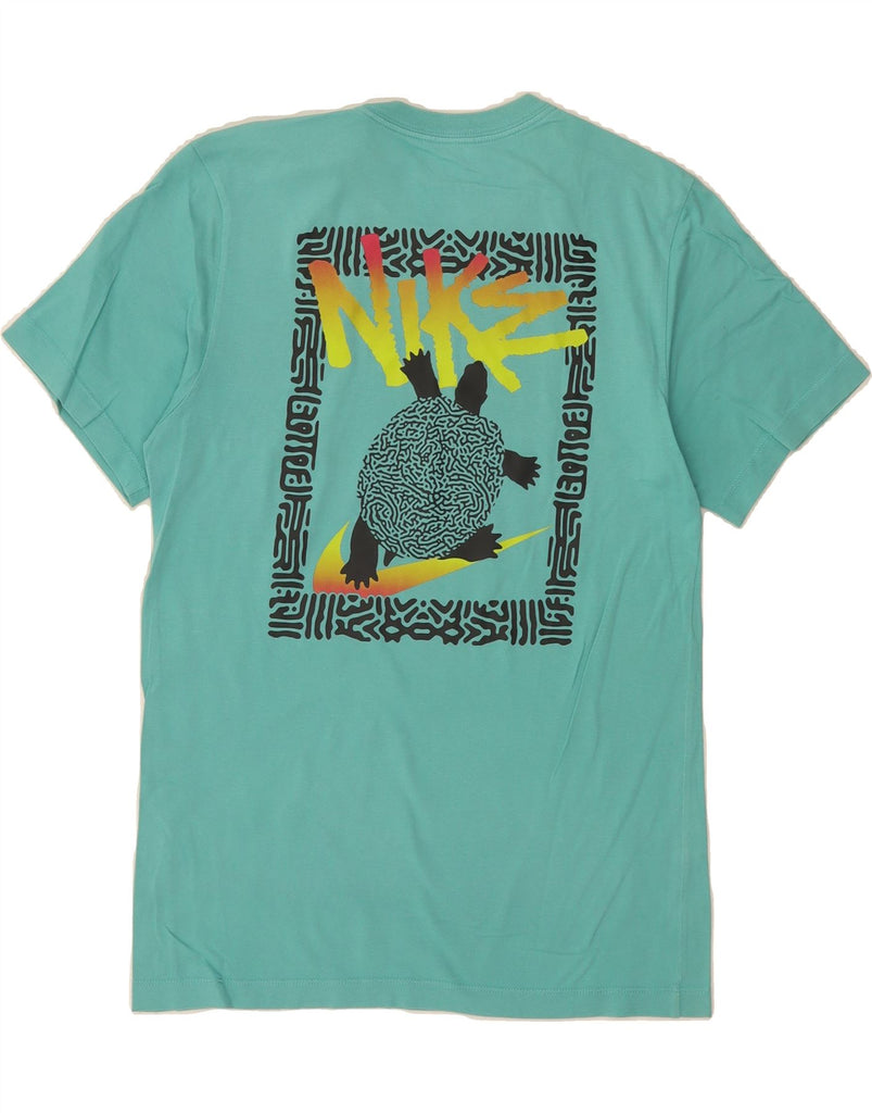 NIKE Mens Graphic T-Shirt Top Small Turquoise Cotton Vintage Nike and Second-Hand Nike from Messina Hembry 