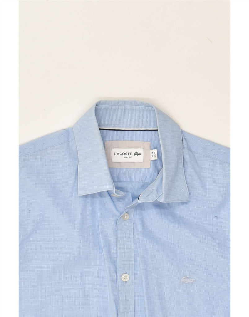 LACOSTE Mens Slim Fit Shirt Size 38 15 Medium Blue Cotton | Vintage Lacoste | Thrift | Second-Hand Lacoste | Used Clothing | Messina Hembry 