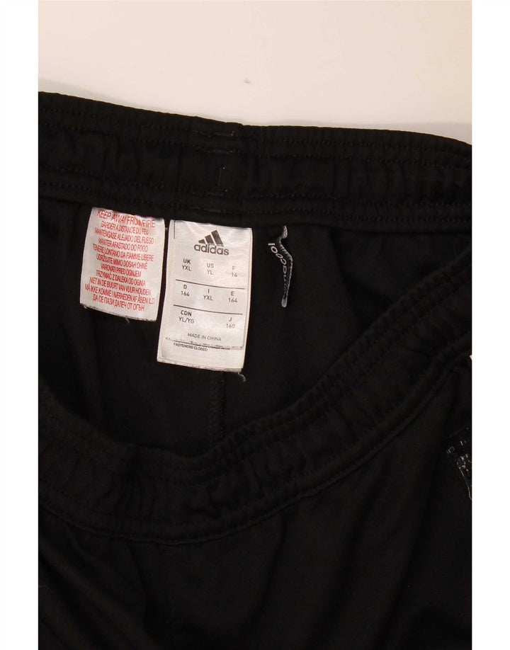 Adidas Boys Climacool Tracksuit Trousers 13-14 Years XL Black Polyester