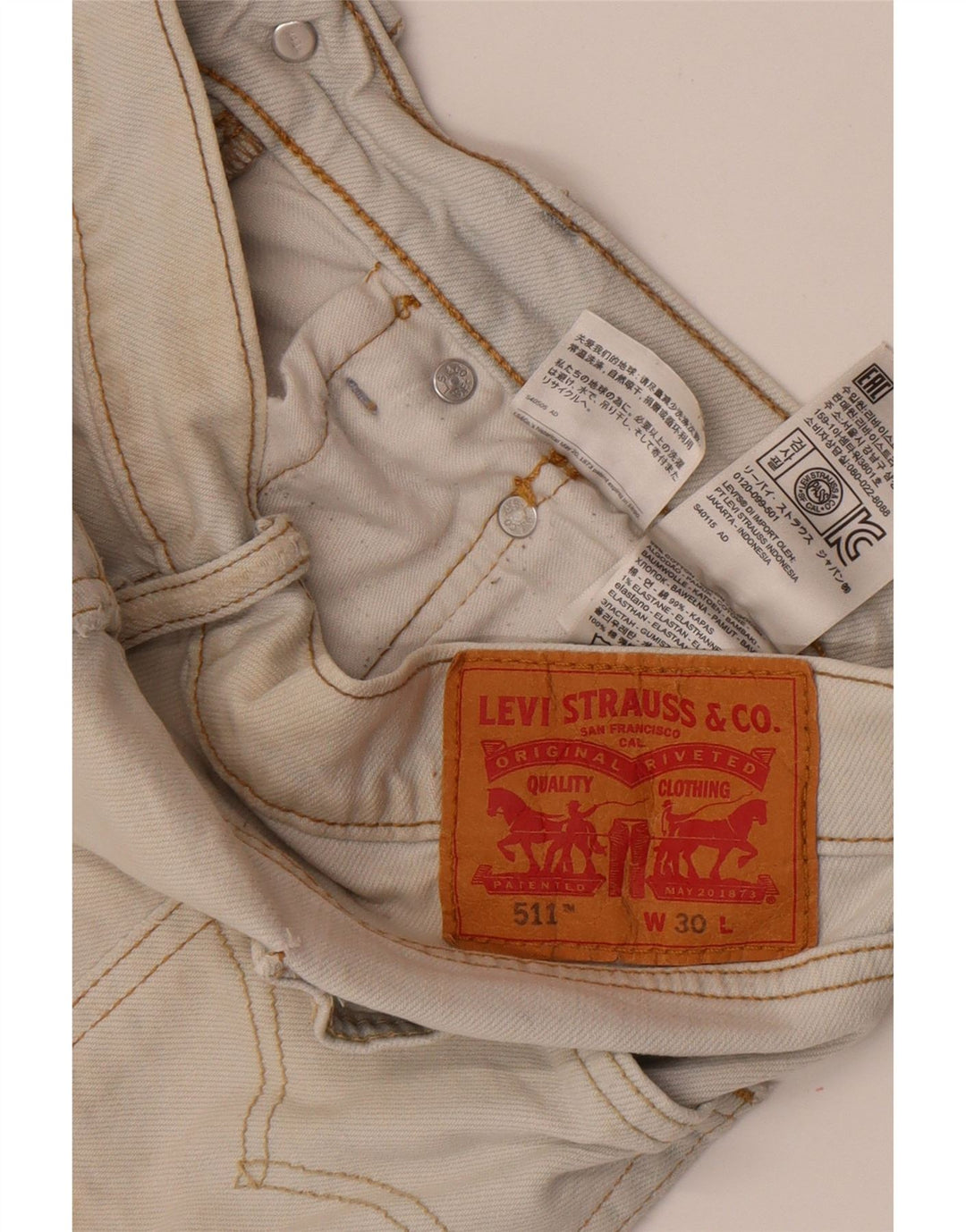 Levi's Mens 511 Denim Shorts  W30 Medium Blue Cotton
