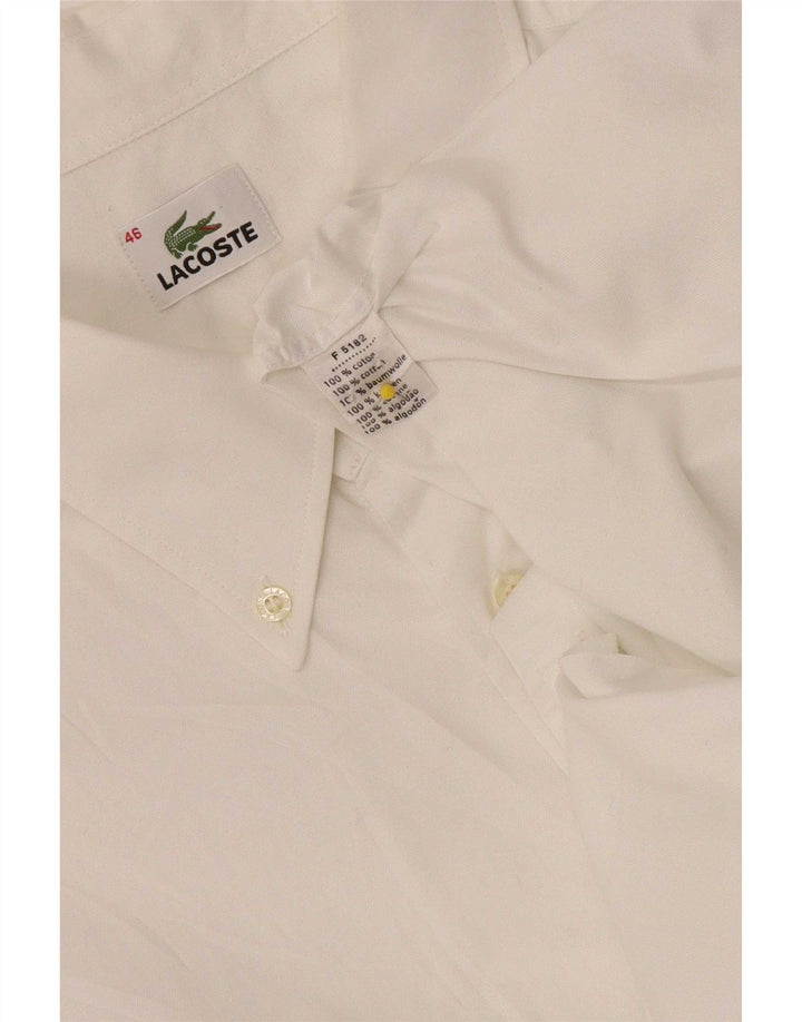 Lacoste Mens Regular Fit Shirt Size 46 2XL White Cotton