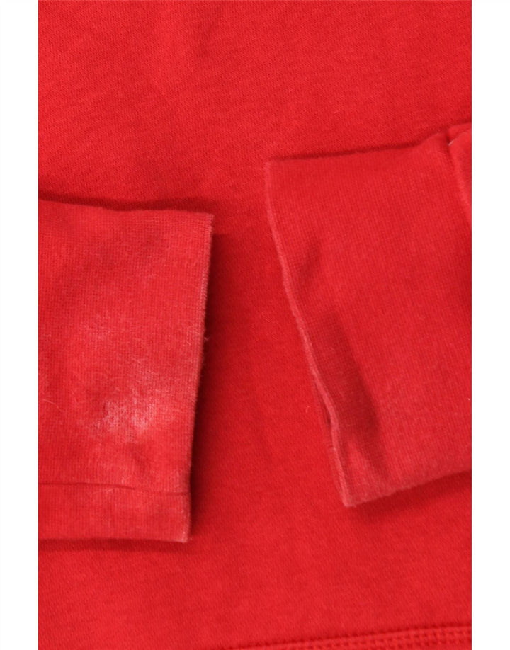 ADIDAS Mens Hoodie Jumper Small Red Cotton