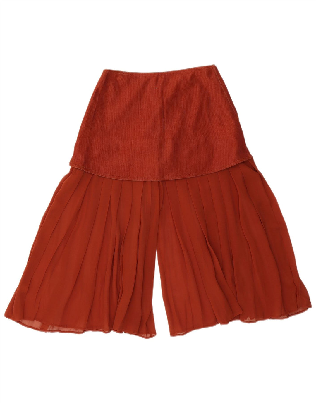 Gianni Versace Womens Cullotes Trousers IT 42 Medium W24 L16 Orange Silk