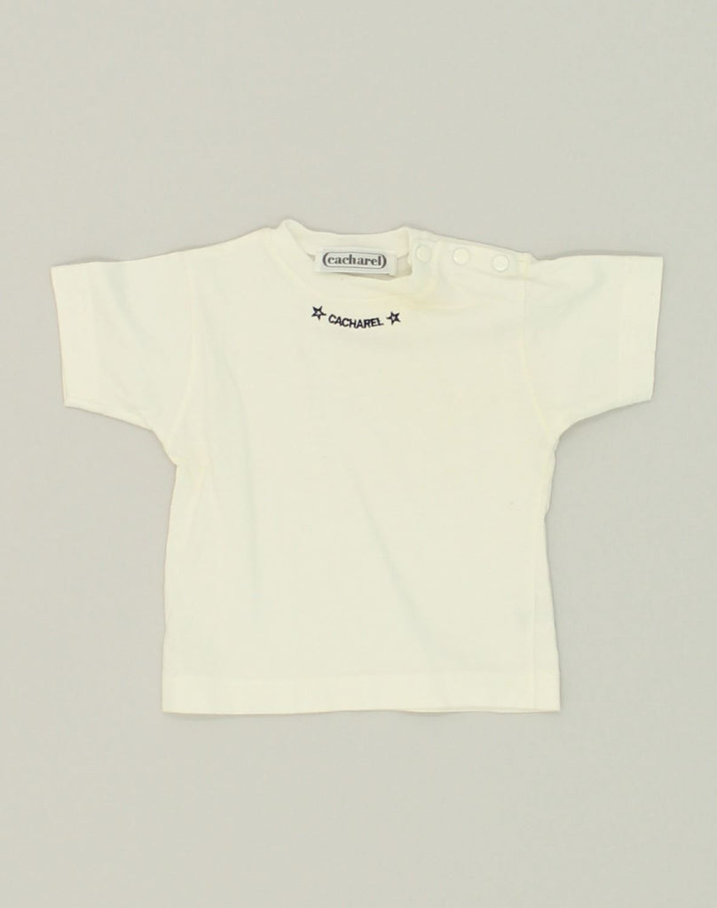 CACHAREL Boys T-Shirt Top 2-3 Years White Cotton | Vintage Cacharel | Thrift | Second-Hand Cacharel | Used Clothing | Messina Hembry 