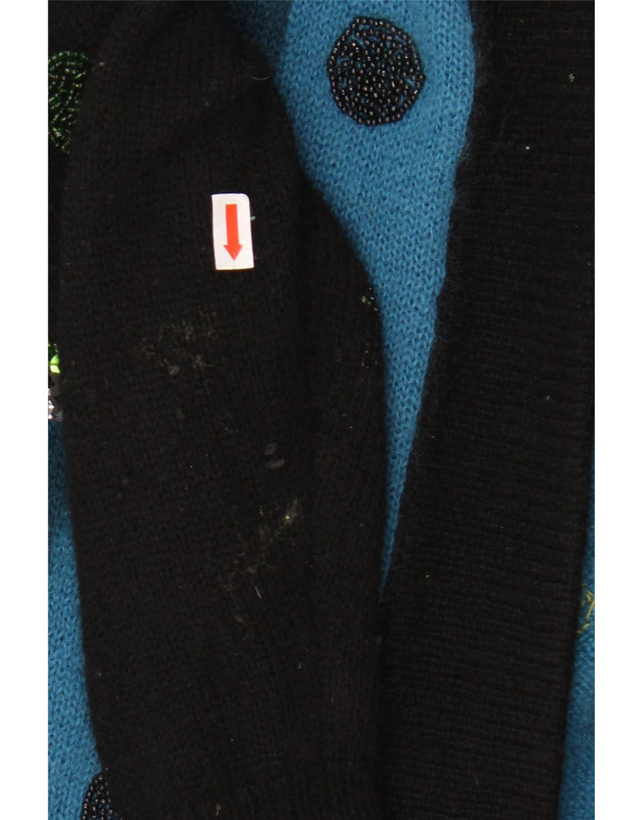 TOPLIKE Womens Oversized Longline Cardigan Sweater EU 40 Medium Blue
