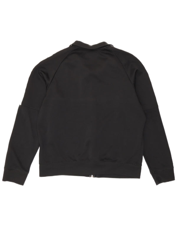 Nike Mens Tracksuit Top Jacket Large Black Colourblock Polyester