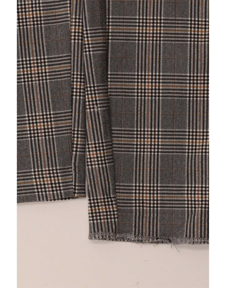 Zara Womens Leggings UK 14 Medium Grey Houndstooth Viscose