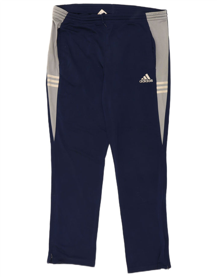 Adidas Mens Tracksuit Trousers 2XL Navy Blue Colourblock Polyester