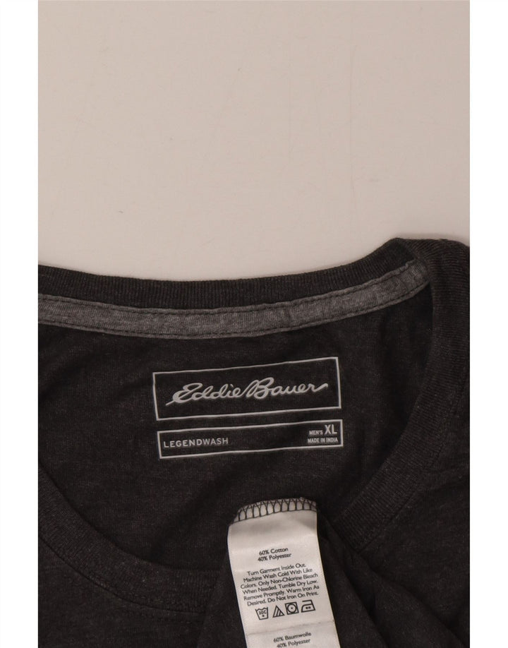 Eddie Bauer Mens Graphic T-Shirt Top XL Grey Cotton