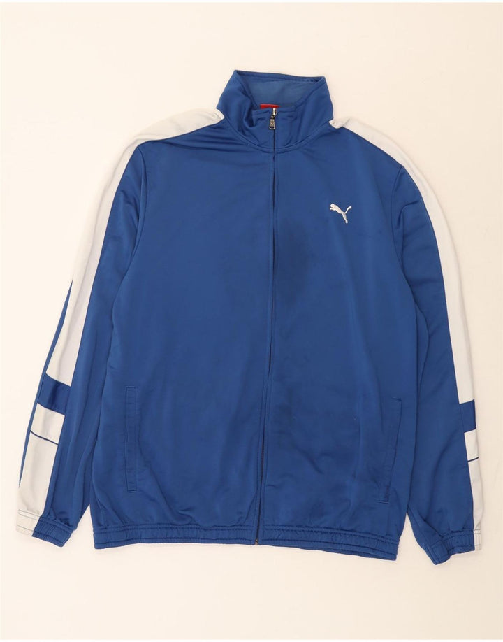 Puma Mens Tracksuit Top Jacket 2XL Blue Colourblock