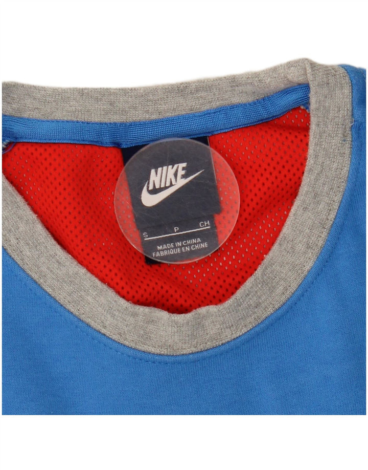 Nike Mens Sweatshirt Jumper Small Grey Colourblock