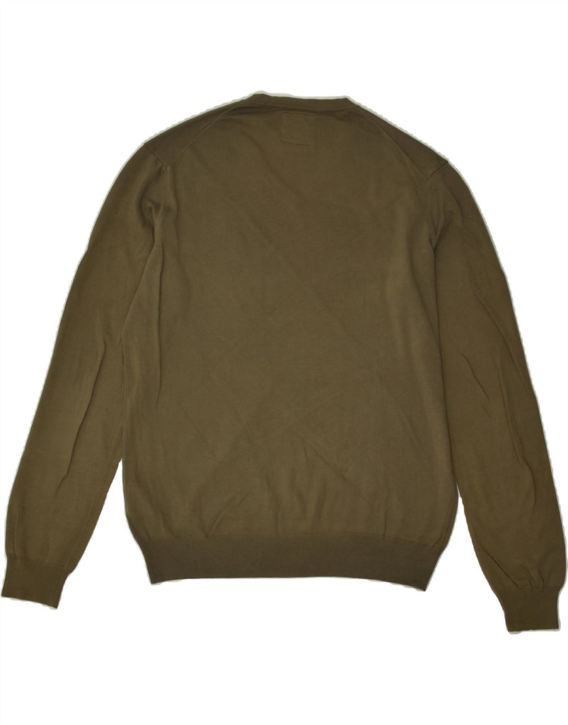 MARLBORO CLASSICS Mens Rugged & Refined V-Neck Jumper Sweater Medium Khaki | Vintage Marlboro Classics | Thrift | Second-Hand Marlboro Classics | Used Clothing | Messina Hembry 