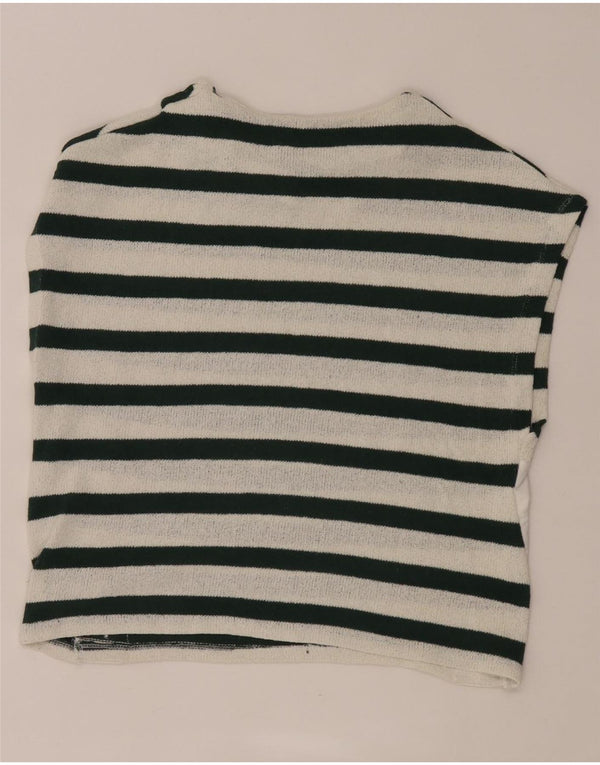 Zara Womens T-Shirt Top UK 14 Medium White Striped