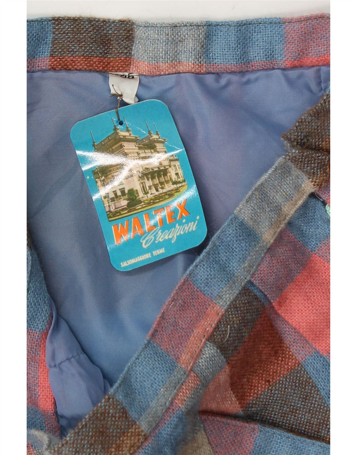 Vintage Womens Pencil Skirt W28 Medium Multicoloured Gingham