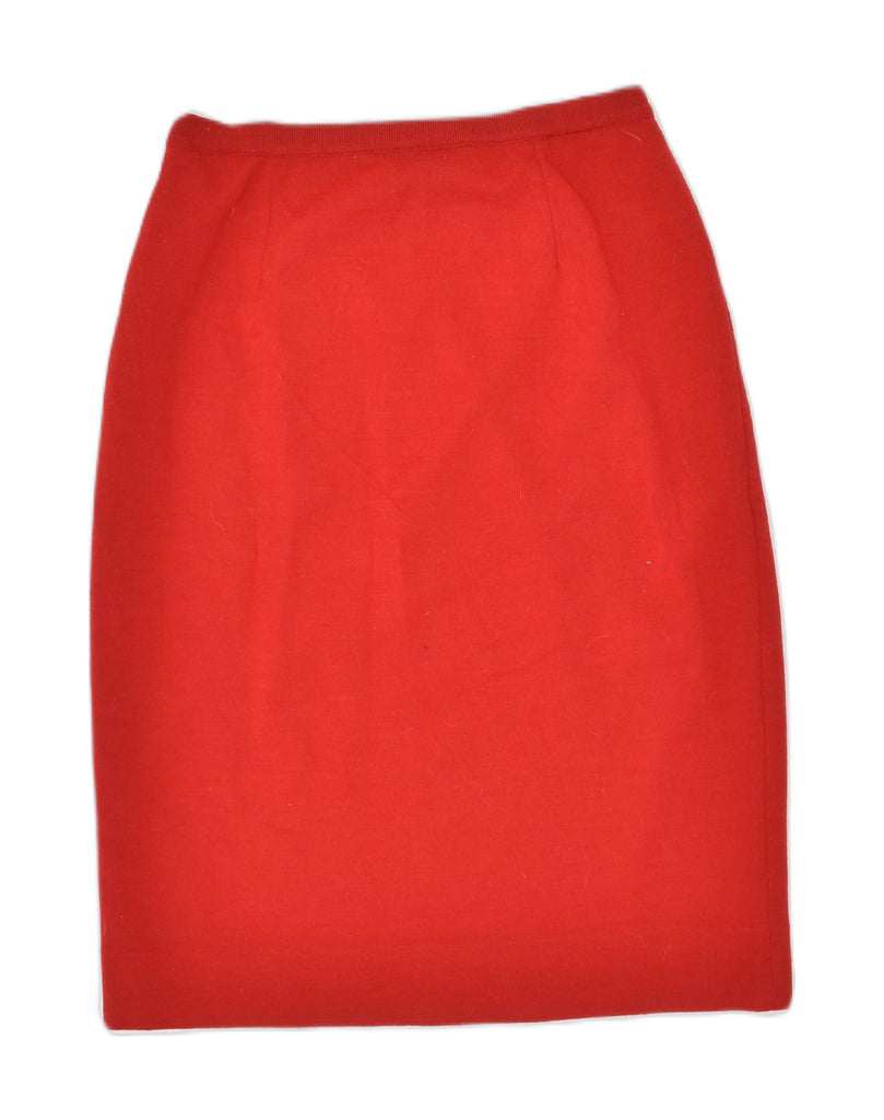 VINTAGE Womens Pencil Skirt UK 12 Medium W29 Red Wool | Vintage Vintage | Thrift | Second-Hand Vintage | Used Clothing | Messina Hembry 