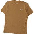 Nike Mens T-Shirt Top Medium Beige Cotton
