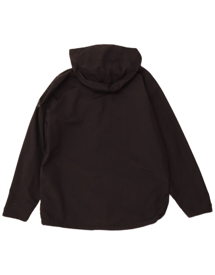 JACK WOLFSKIN Mens Hooded Rain Jacket UK 42 Large Black Polyamide