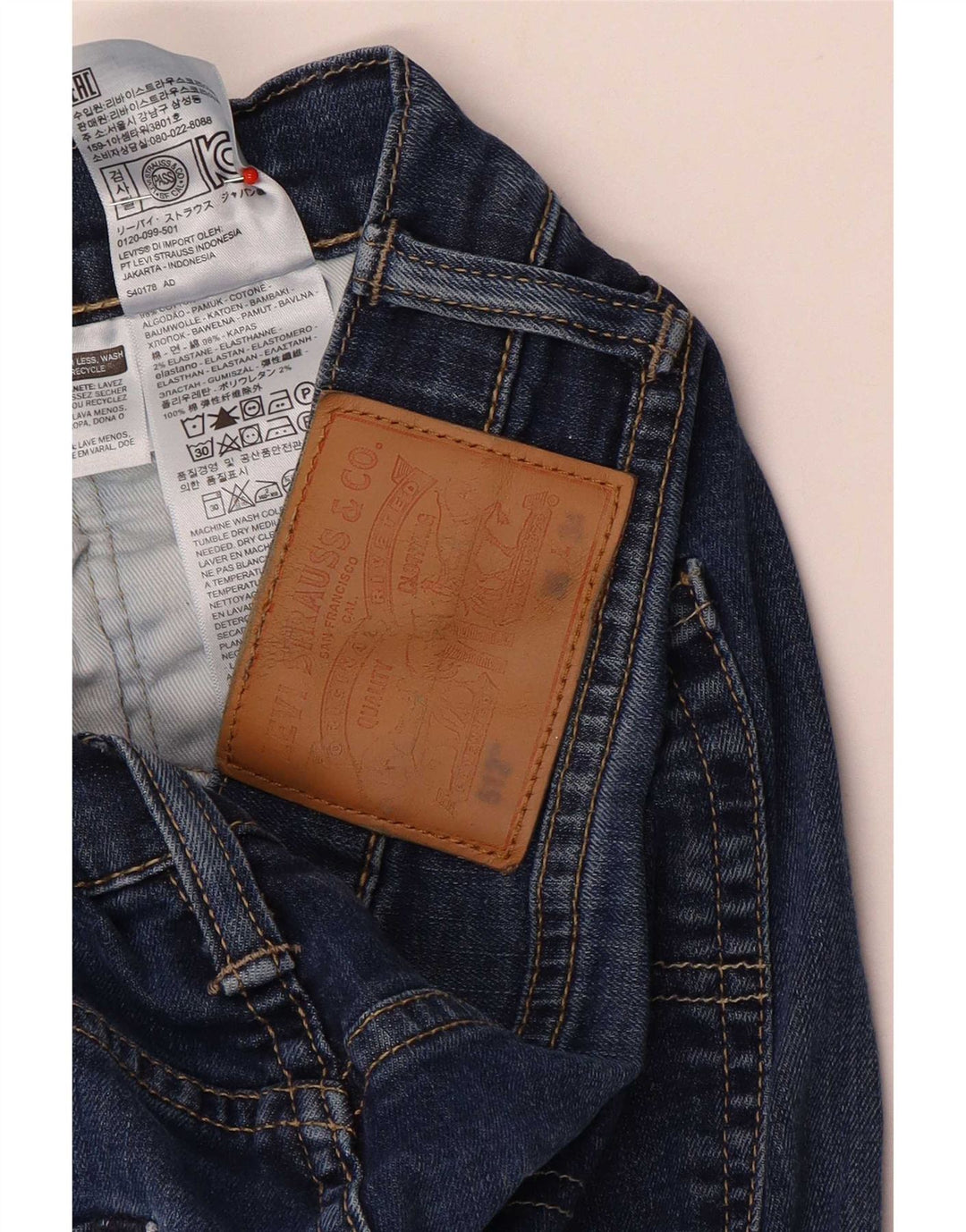 Levi's Mens 512 Slim Jeans W36 L34 Blue Cotton