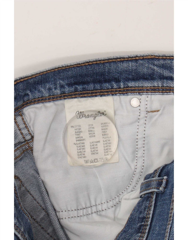 Wrangler Mens Straight Jeans W34 L32 Blue Cotton