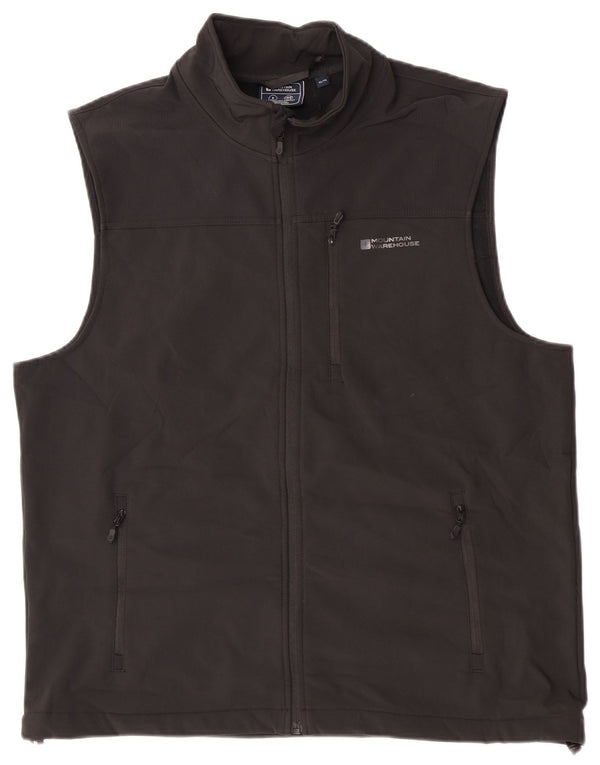 Mountain Warehouse Mens Sleeveless Tracksuit Top Jacket XL Black Polyester