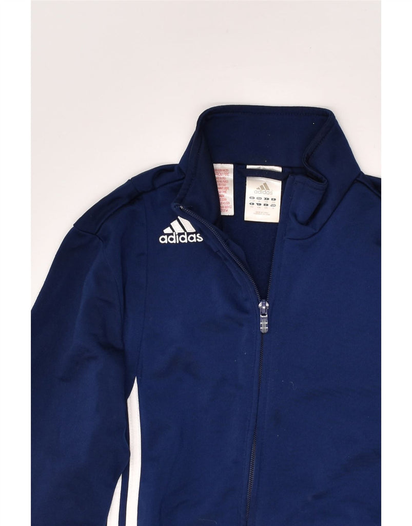 ADIDAS Boys Tracksuit Top Jacket 11-12 Years Navy Blue Polyester | Vintage Adidas | Thrift | Second-Hand Adidas | Used Clothing | Messina Hembry 