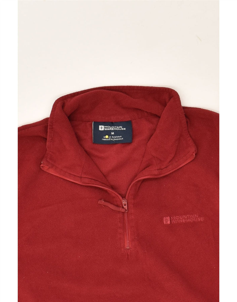 MOUNTAIN WAREHOUSE Mens Zip Neck Fleece Jumper Medium Red Polyester | Vintage Mountain Warehouse | Thrift | Second-Hand Mountain Warehouse | Used Clothing | Messina Hembry 