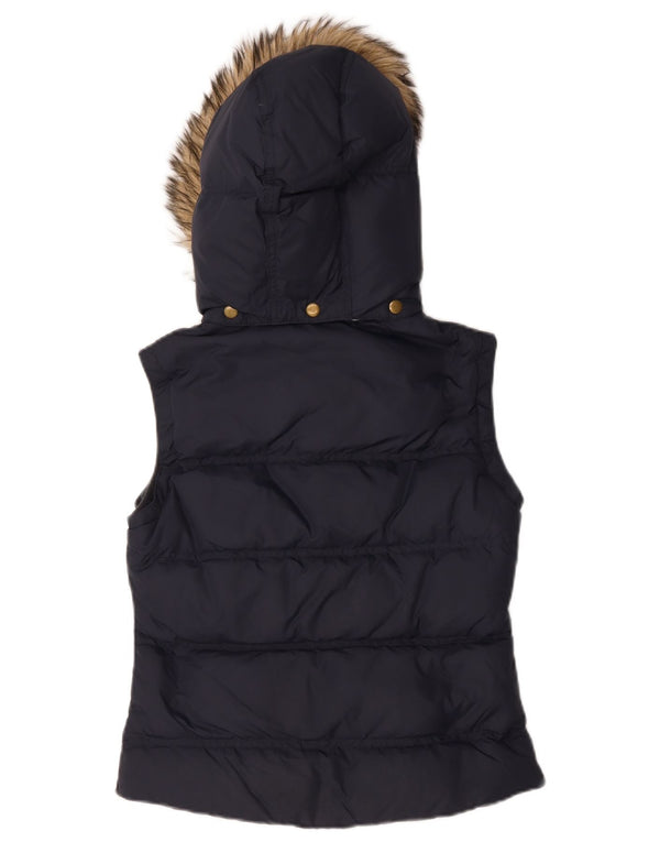 Joules Womens Hooded Padded Gilet UK 8 Small Navy Blue