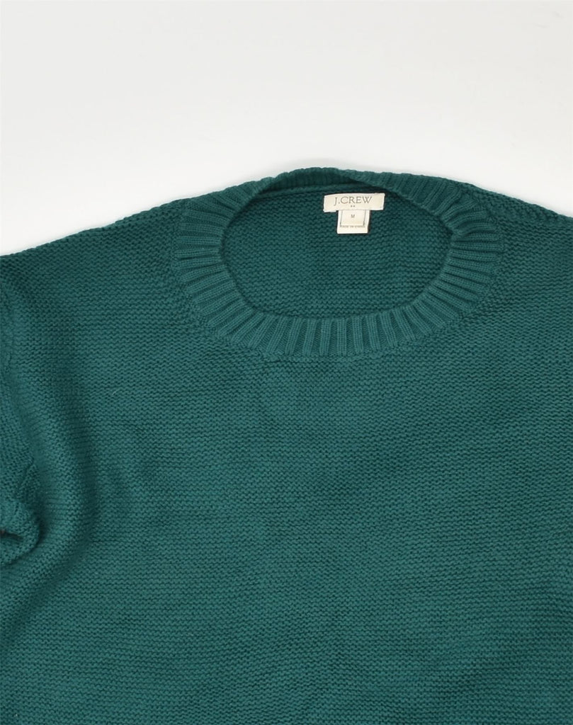 J. CREW Womens Crew Neck Jumper Sweater UK 14 Medium Green Cotton | Vintage J. Crew | Thrift | Second-Hand J. Crew | Used Clothing | Messina Hembry 