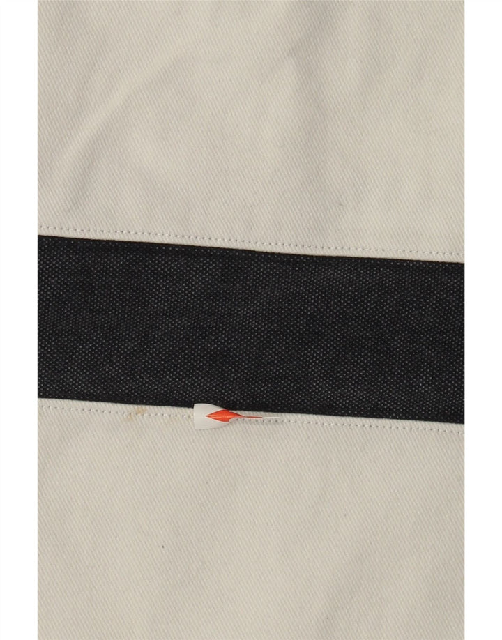 Crew Clothing Mens Zip Neck Sweatshirt Jumper Medium Navy Blue Striped