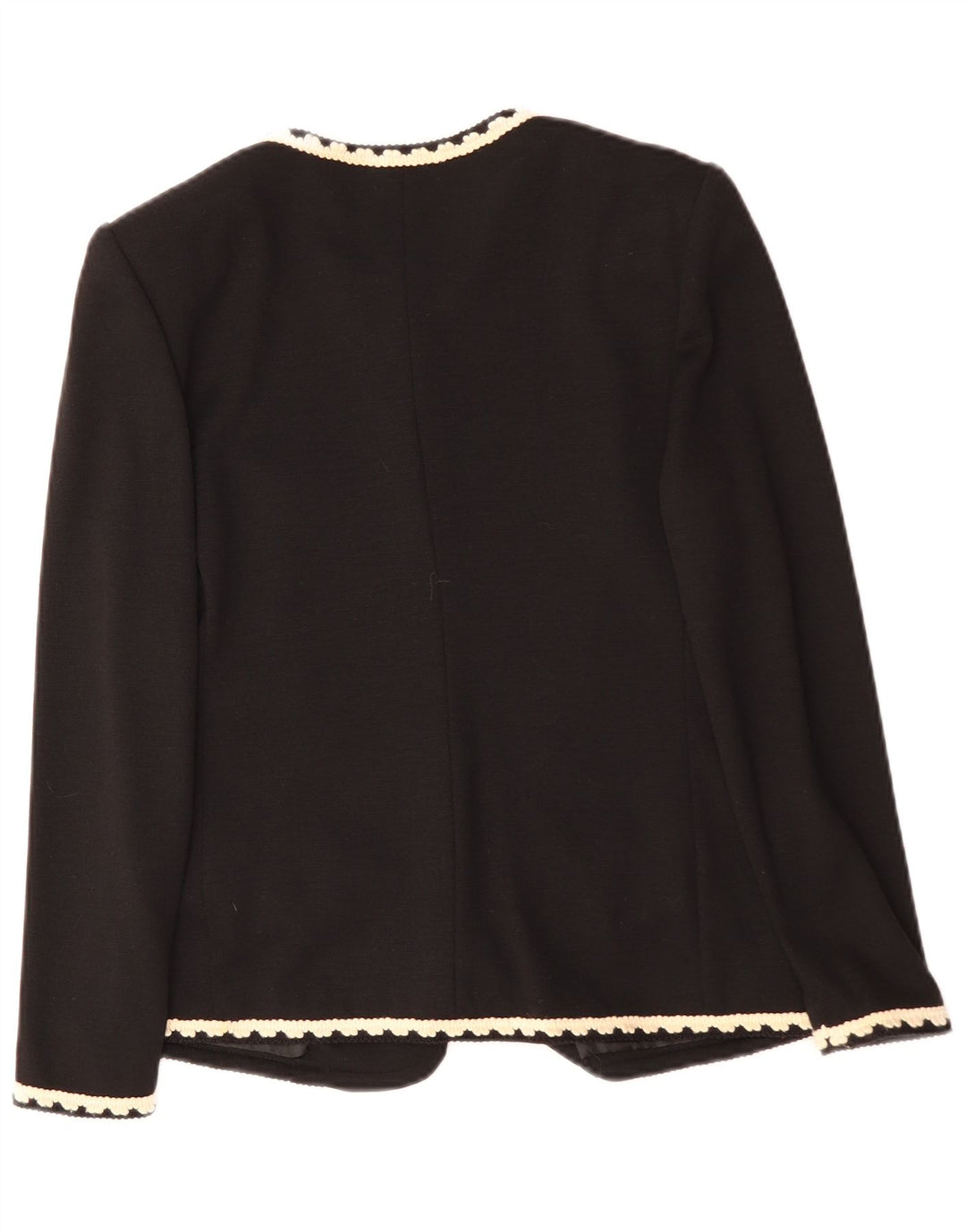 LUISA SPAGNOLI Womens 5 Button Blazer Jacket IT 44 Medium Black Acetate