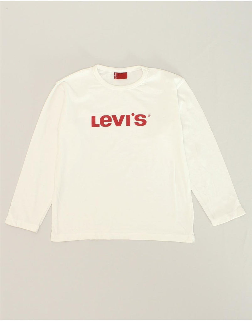 LEVI'S Boys Graphic Top Long Sleeve 7-8 Years White | Vintage Levi's | Thrift | Second-Hand Levi's | Used Clothing | Messina Hembry 