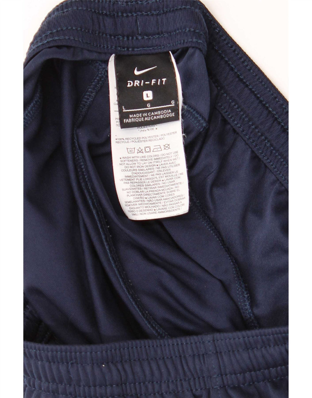 Nike Mens Regular Fit Sport Shorts Large Navy Blue Polyester Sports