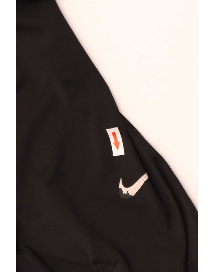 Nike Womens Dri Fit Graphic Leggings UK 14 Medium Black Polyester