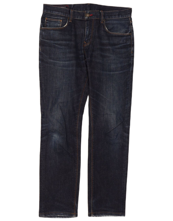 Tommy Hilfiger Mens Slim Jeans W32 L30 Navy Blue Cotton