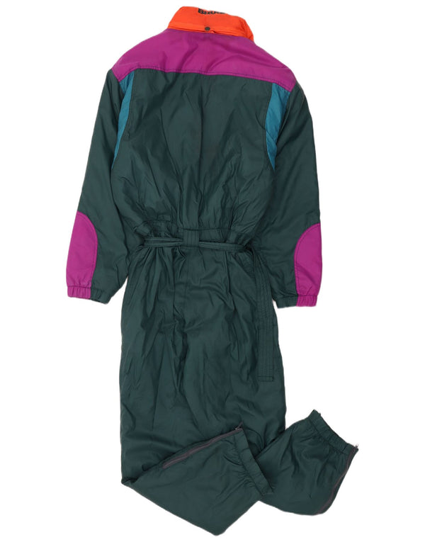 Brugi Mens Hooded Ski Jumpsuit IT 52 XL Green Colourblock Polyamide