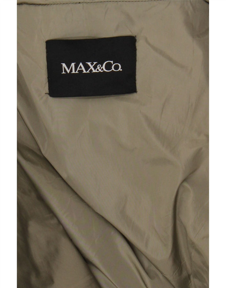 Max & Co. Womens Padded Jacket UK 12 Medium Khaki