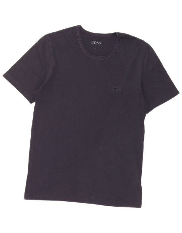 Hugo Boss Mens T-Shirt Top Small Navy Blue Cotton