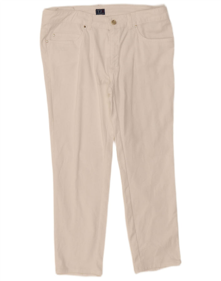 Trussardi Womens Slim Cropped Jeans IT 48 Medium W33 L26 White Cotton