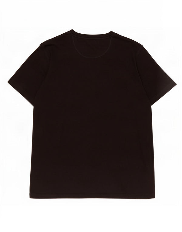 Adidas Mens T-Shirt Top Large Black Cotton