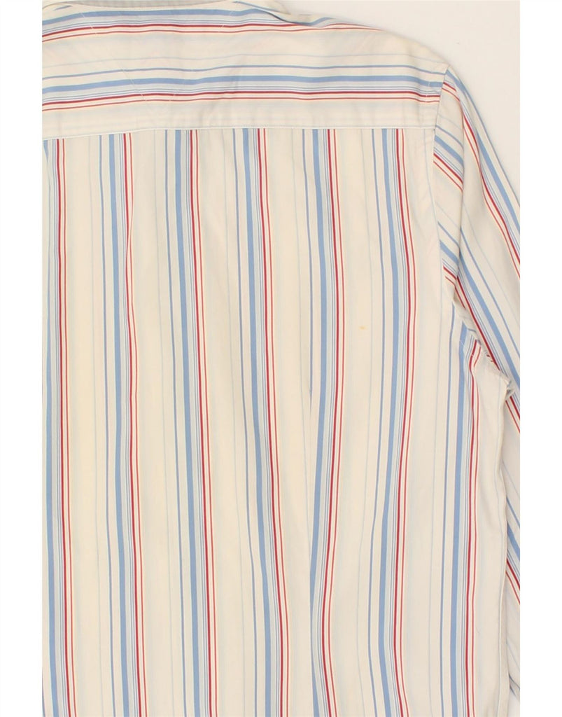 TOMMY HILFIGER Mens Shirt Medium White Striped Cotton Vintage Tommy Hilfiger and Second-Hand Tommy Hilfiger from Messina Hembry 