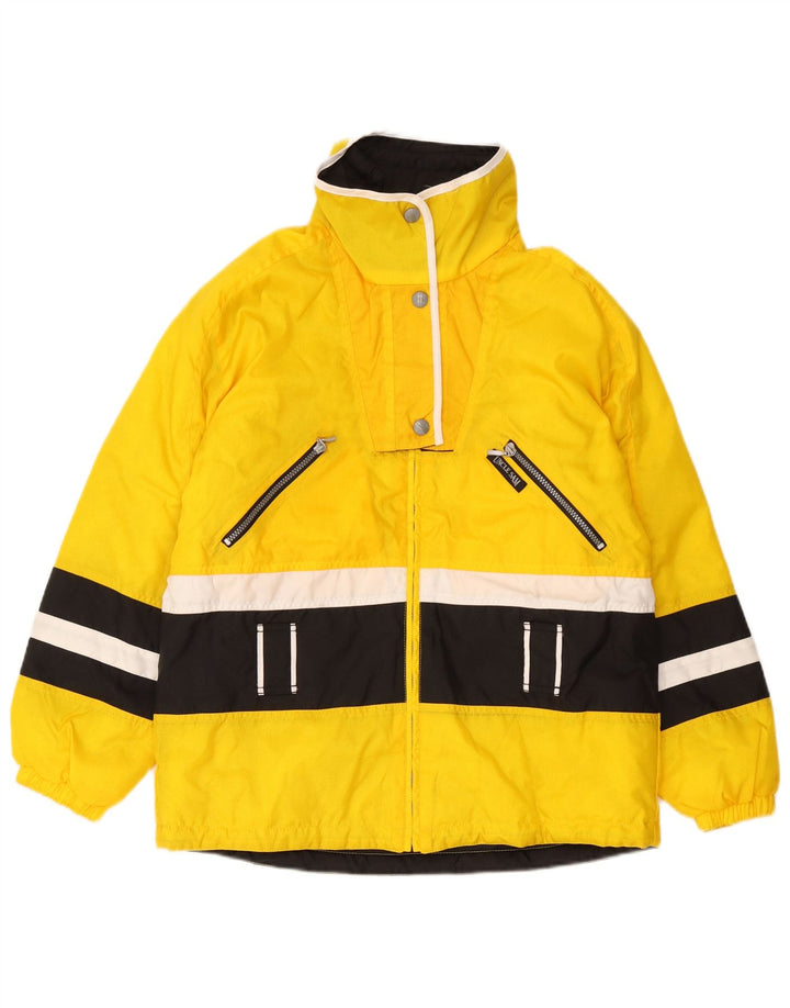 Uncle Sam Womens Oversized Padded Jacket UK 10 Small Yellow Colourblock