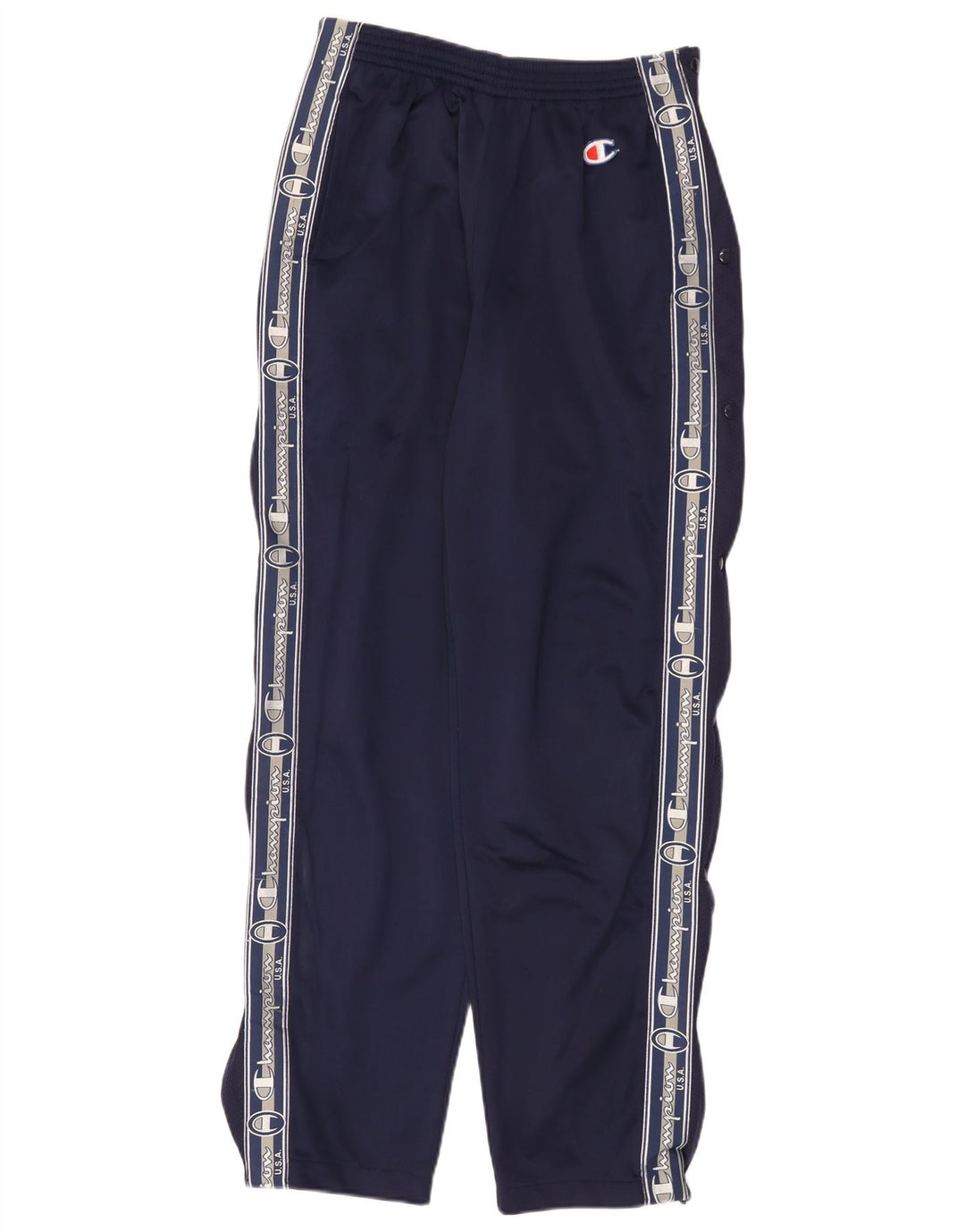 Champion Womens Graphic Tracksuit Trousers UK 12 Medium Navy Blue