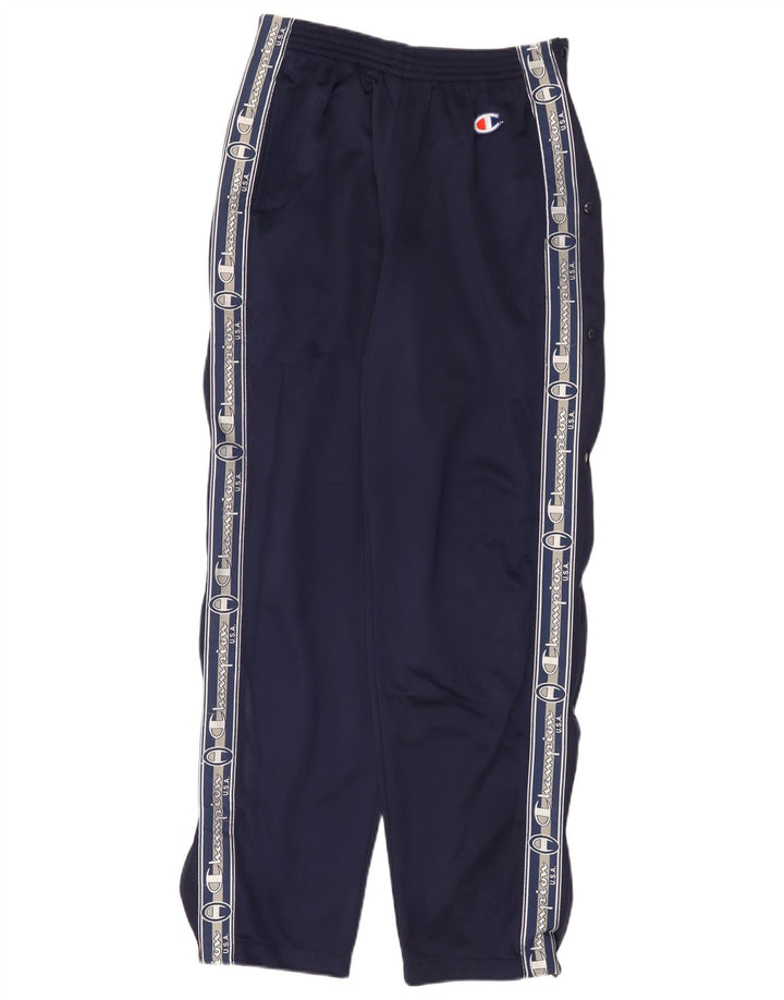 Champion Womens Graphic Tracksuit Trousers UK 12 Medium Navy Blue